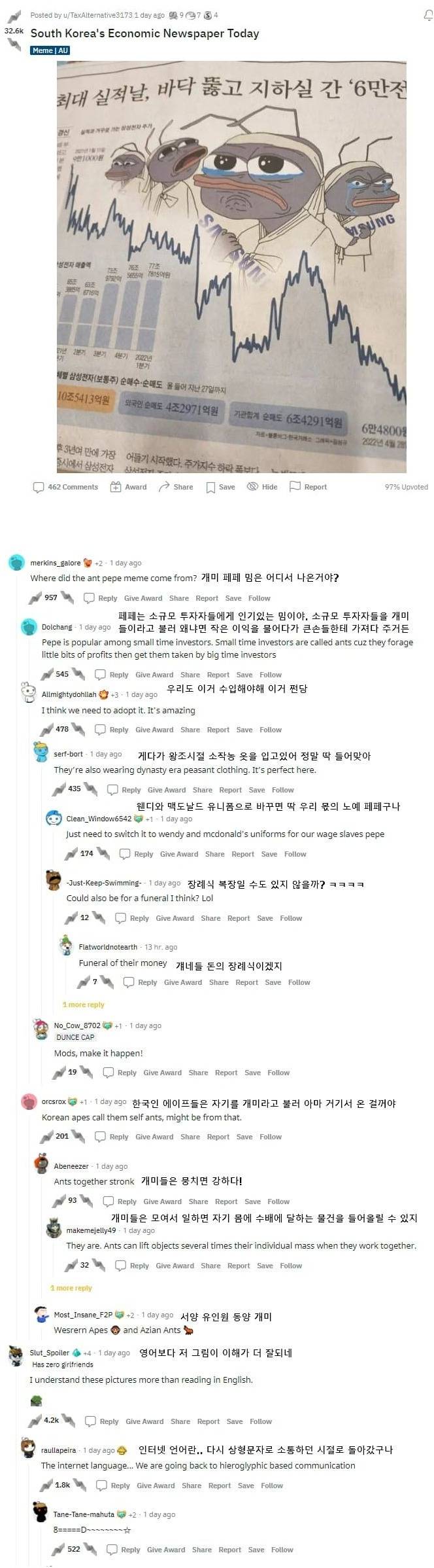 [유머] 레딧에서 화제인 한국 신문 -  와이드섬